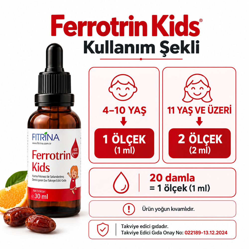 FITRİNA FERROTRIN KİDS 30 ML DAMLA
