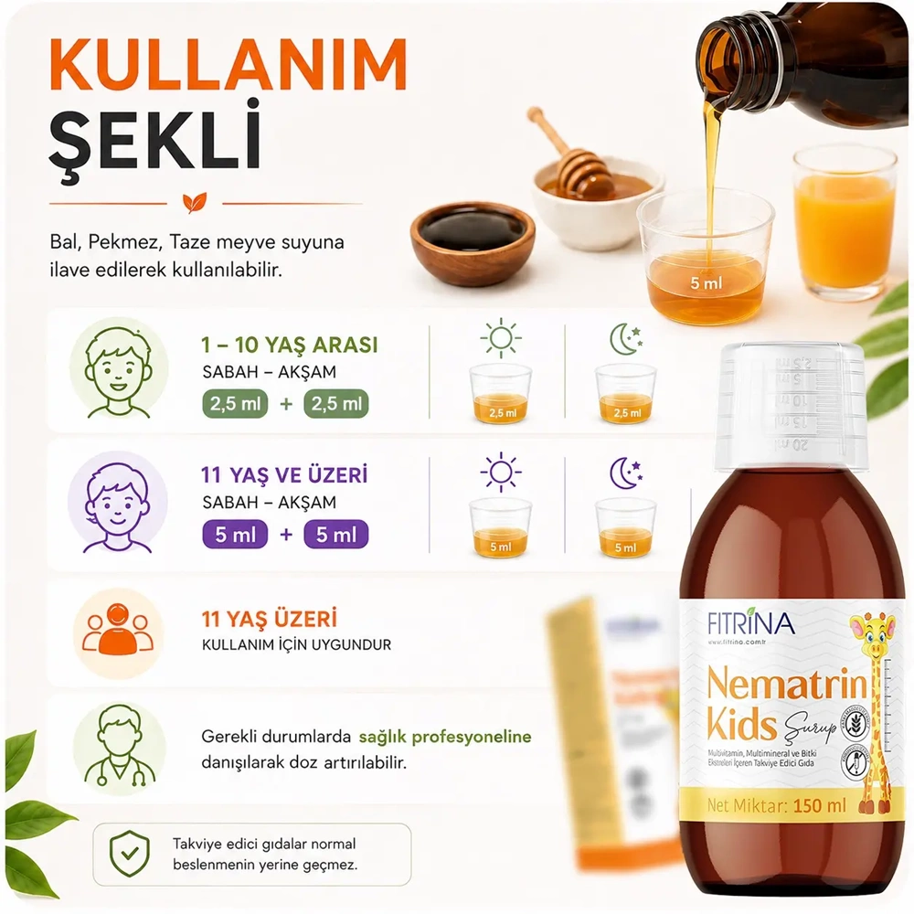 FITRİNA NEMATRIN KİDS ŞURUP 150 ML