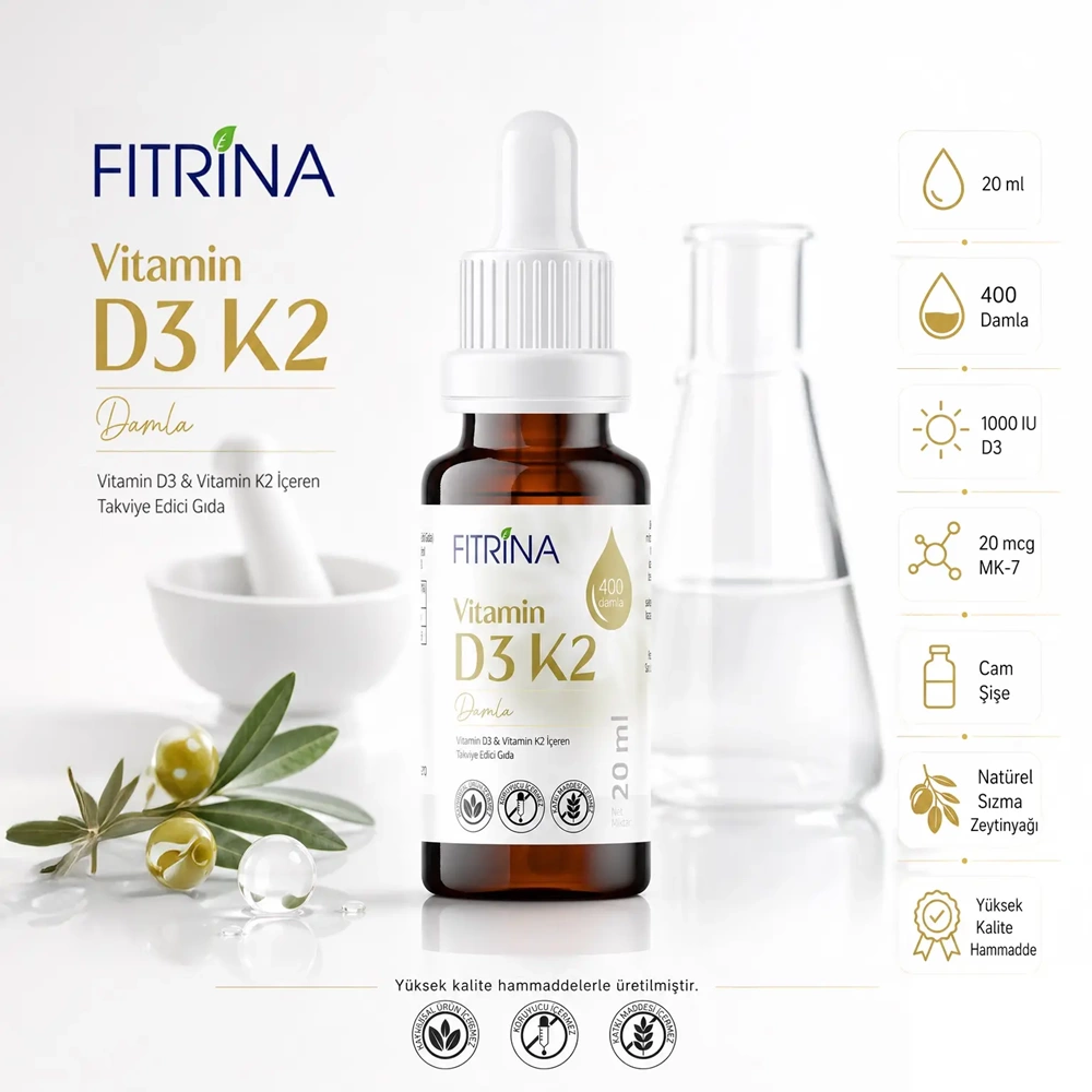 FITRİNA VİTAMİN D3K2 DAMLA 20 ML