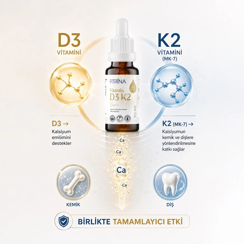 FITRİNA VİTAMİN D3K2 DAMLA 20 ML