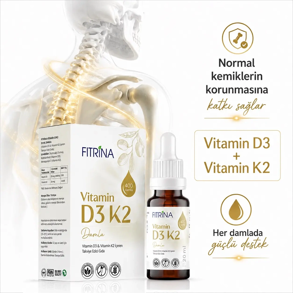 FITRİNA VİTAMİN D3K2 DAMLA 20 ML