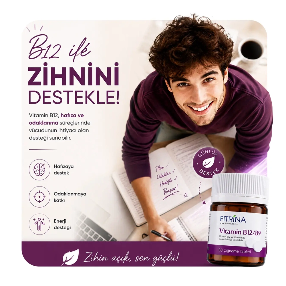 FITRİNA B12 & B9 FOLİK ASİT 30 TABLET