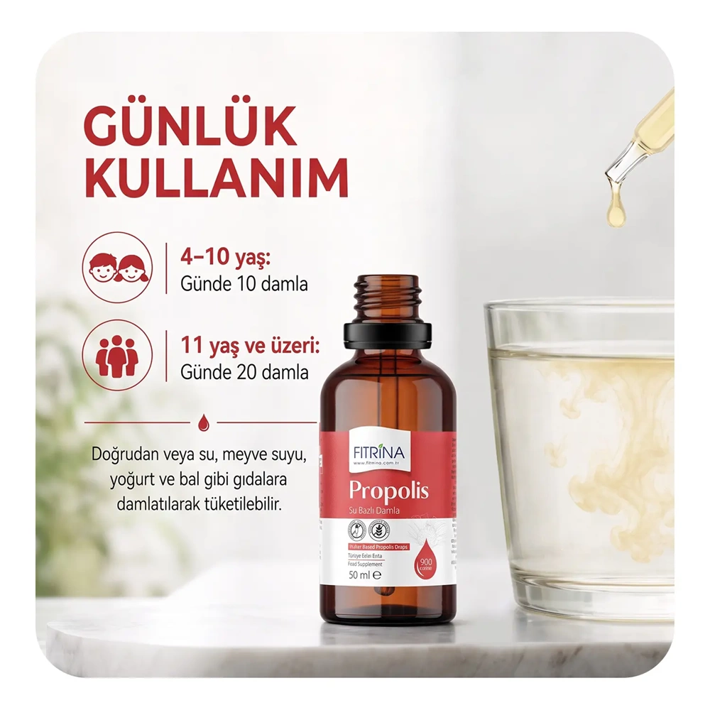 FITRİNA PROPOLİS SU BAZLI DAMLA 50 ML