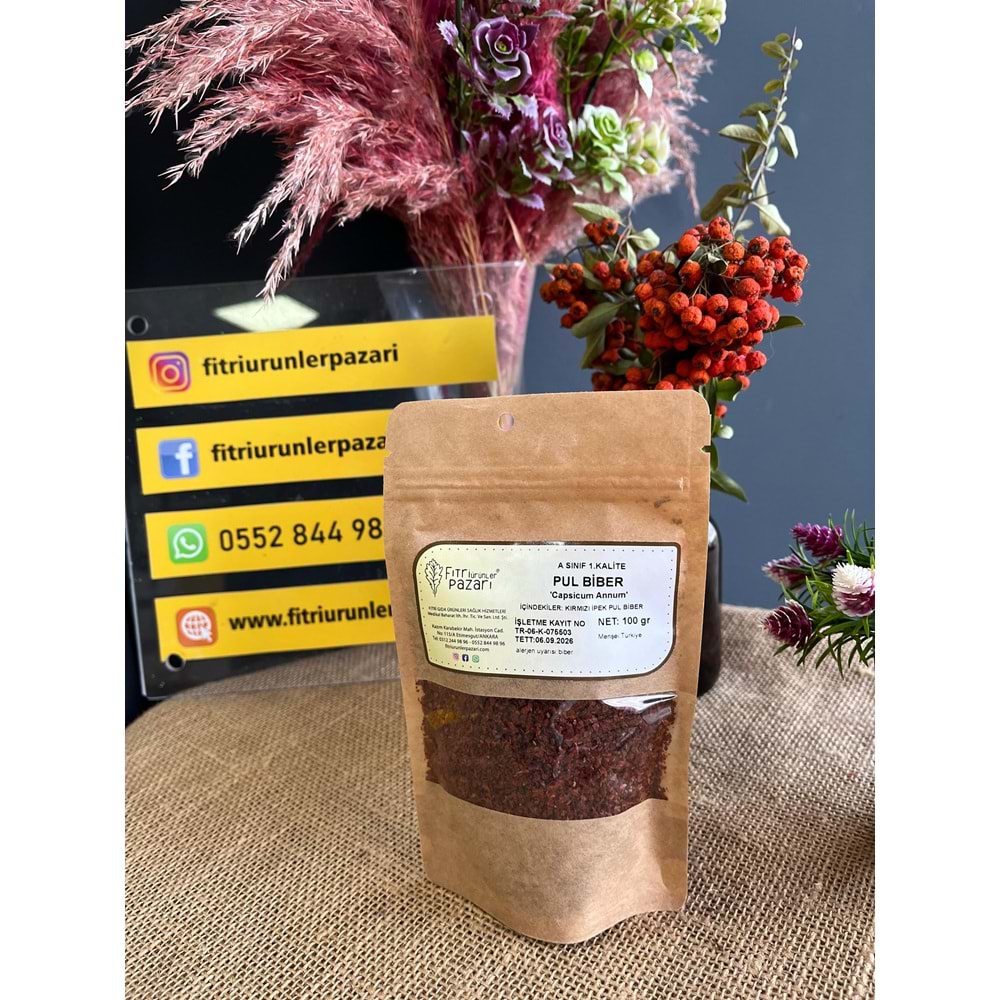 KIRMIZI İPEK PUL BİBER 100 GR