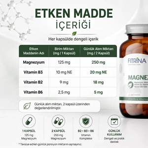 FITRİNA MAGNEZYUM 60 KAPSÜL