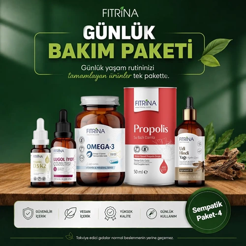 FITRİNA SEMPATİK PAKET 4 (LUGOL %5, UDİ HİNDİ YAĞI, OMEGA 3 , PROPOLİS, D3K2)