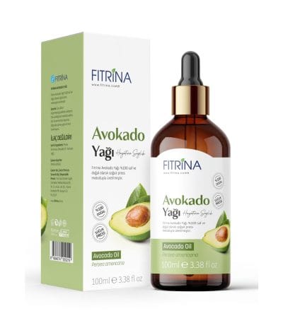 Fıtrina Avokado Yağı – %100 doğal soğuk sıkım saf avokado yağı şişesi