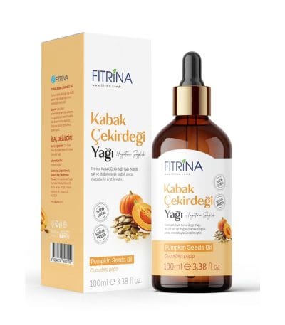 Fıtrina Kabak Çekirdeği Yağı – %100 doğal ve soğuk sıkım saf yağ şişesi