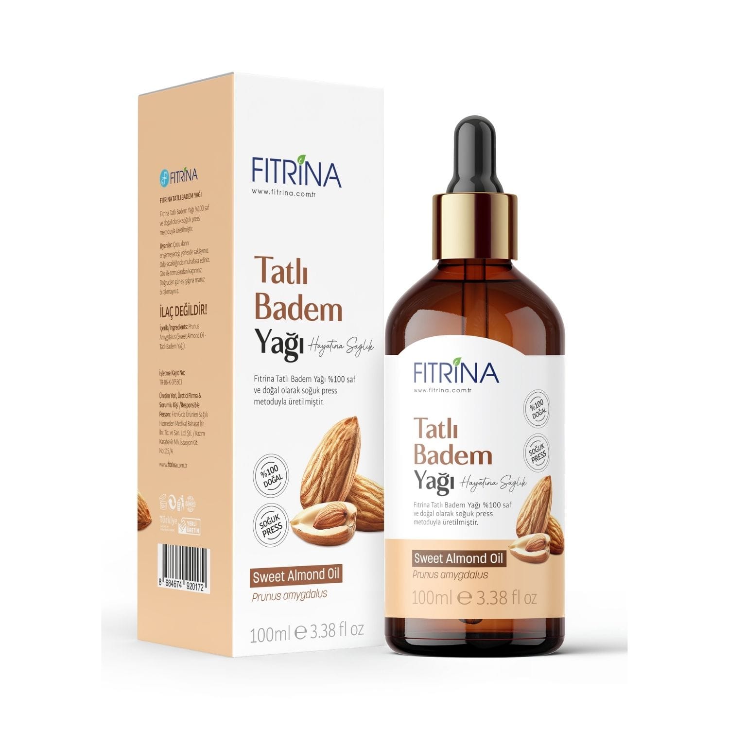 fitrina-tatli-badem-yagi-100-ml Fıtrina Tatlı Badem Yağı – %100 doğal ve soğuk sıkım saf yağ şişesi
