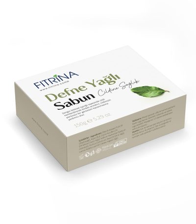 Fıtrina Defne Yağlı Sabun, doğal defne yaprağı yağı içeren geleneksel sabun.