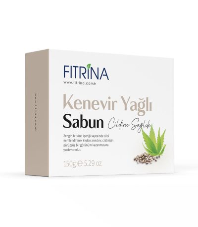 Fıtrina Kenevir Yağlı Doğal Sabun – Kenevir tohumu yağı ve bitkisel içeriklerle üretilmiş doğal sabun
